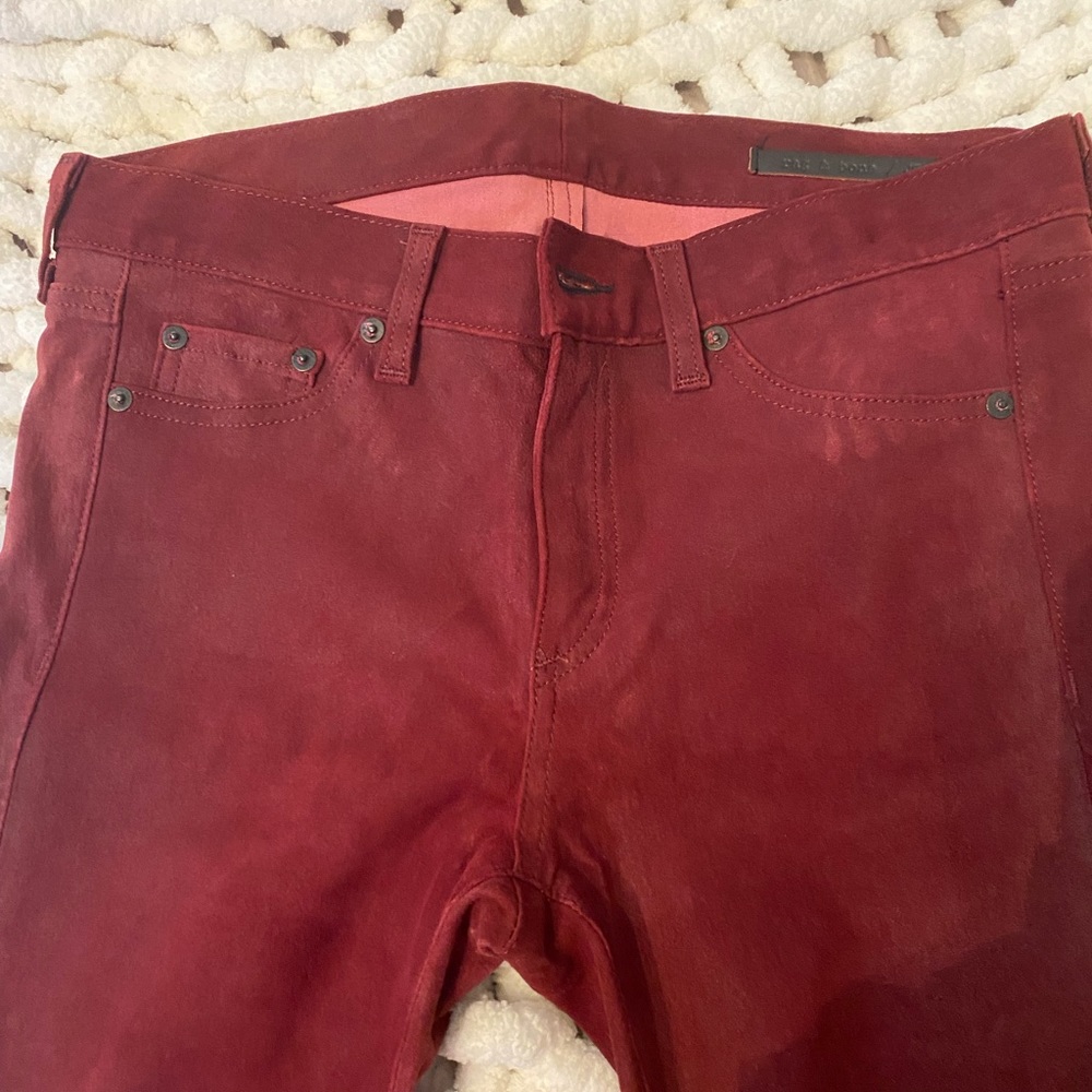 Rag & Bone Lamb Leather Skinny Jeans size 27. - Picture 3 of 4